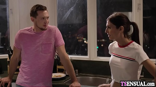 Crazy skinny tranny boss comes in his office and got anal fucked 