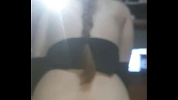 My girlfriend came to visit me and gave me a blowjob and a handjob while my family was outside