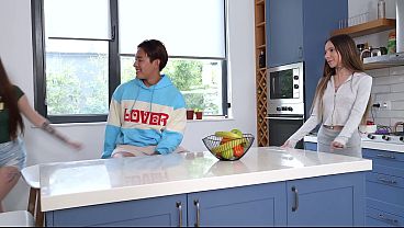 My Asian Girlfriend Left Me Alone with Her Best Friend... I Creampied Her
