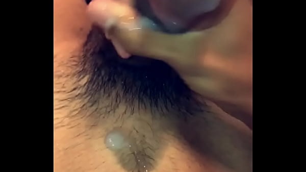 Jerking cock for big cumshot