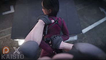 Ada wong from resident evil gets fucked on top of a police car 