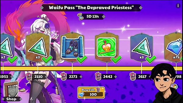 Nutaku waifu shop scenes from massage and sex toy domination events part 1 