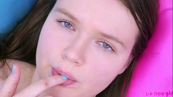 Pretty teen model naked close up