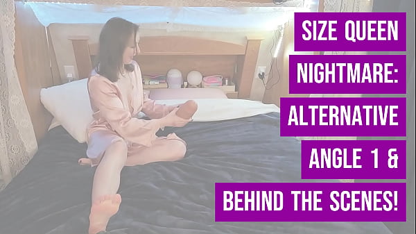 Size queen bts & alt angle as i struggle with a gigantic dildo 