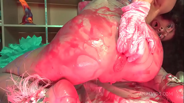 Slime It 21_inch 55_cm Toy Full Deep Anal Action With Slime_and Extremely Pumped Pussy Fisting