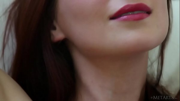 Busty redhead Ledona undressing and teasing outdoor 