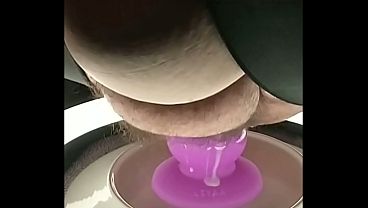 Fat Hairy MILF Riding Wide Plug Fist Fucked Wet