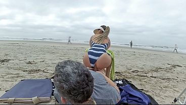A Milf Rode A Stranger On The Beach And Received Cum In Her Anus. thumbnail