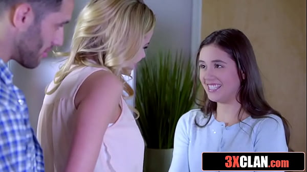 Big tits milf teaching her hot stepdaughter how to fuck