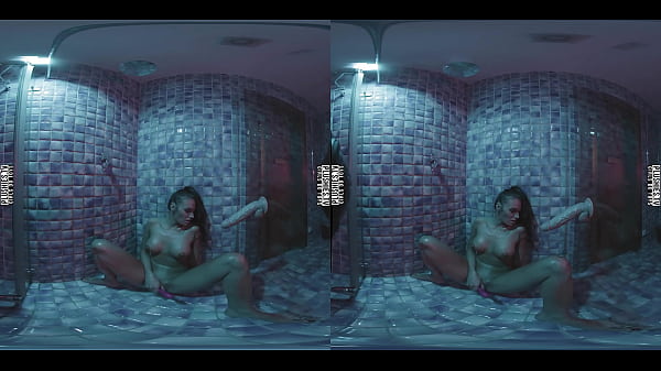 Monica Is Playing With Oil, Dildo And Vibrator In The Bathroom, Shot On Canon R5c, Best Vr 3d thumbnail