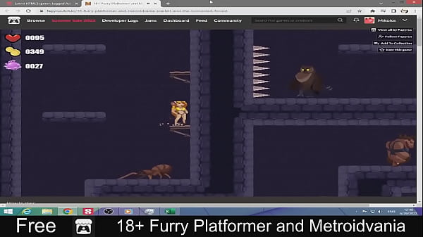 Adult Furry Metroidvania Platformer with NSFW_Pixel Art