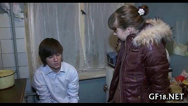 Pretty_teen girl stands doggy_fashion