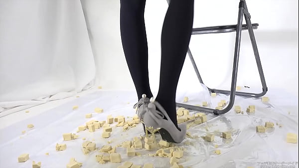 Beautiful Legs Woman Slams Food With Legs thumbnail