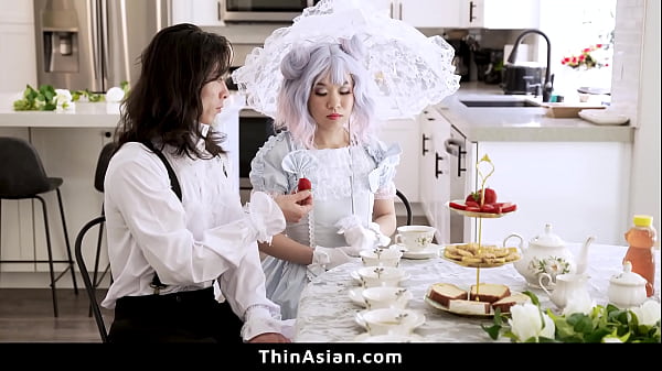 Licking My Asian Babe's Pussy on Tea Time 