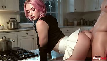 This busty slut made my dream come true by letting me cum all over her