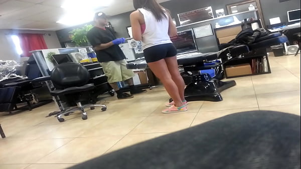 Tattoo shop_chick with nice_ass