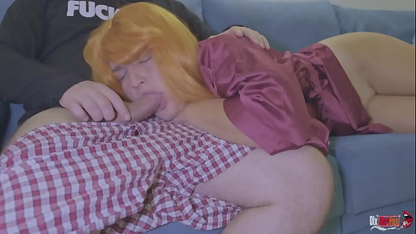 Why_stepson_fucks my_mouth Stepmom risky oral creampie on couch