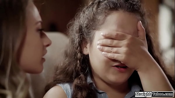 Brunette stepsister lets her nerd stepbrother who posted porn videos fuck her so he deletes small tits babe sucks his dick and he licks her is fucked