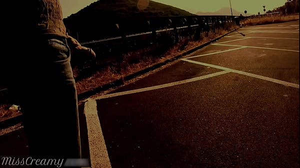 Dickflash Agirl caught me_jerking_off on the street and help me cum MissCreamy