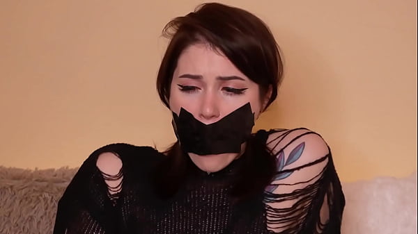 Duck tape and gag ball masturbation 