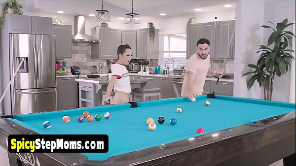 Beautiful Freya Von Doom gets fucked roughly while playing pool 