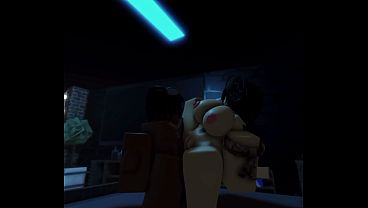 Quick fuck with snowbunny on roblox