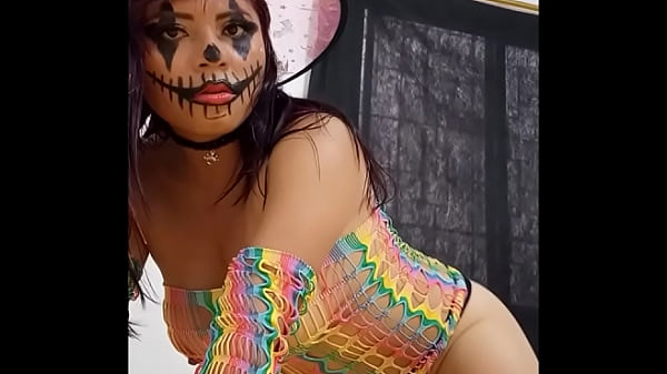 Very Sexy Big Tit In Lingerie!! The Horny Witch Is Very Satisfied To Have Had Sex And Shakes Her Buttocks. She Looks Very Excited And Happy To Have Eaten A Big Latin Penis. Real Homemade Porn Before Halloween thumbnail