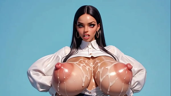 Super hot ai latina secretary lets her cummed boobs bounce and jiggle 