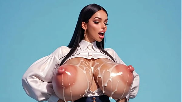 Super hot ai latina secretary lets her cummed boobs bounce and jiggle 