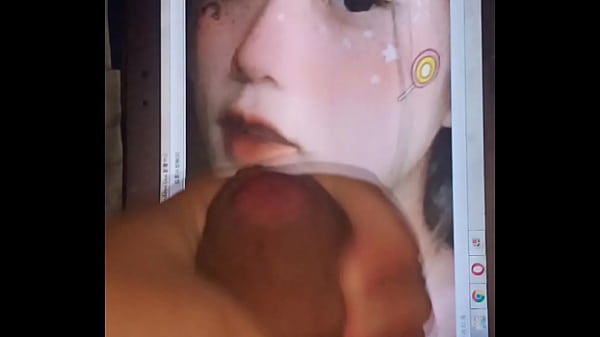 Cumshot on girl's picture