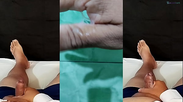 Fiquei excitado pensando na minha ex namorada e bati uma punheta ficando com a m&atilde;o toda gozada minha esposa n&atilde;o pode saber disso watch sheer red 