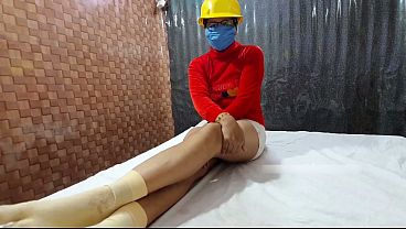 Priya construction worker for promotion with boss teen