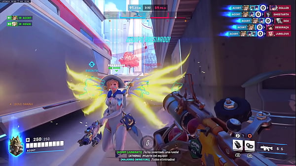 Epica jugada de la partida en overwach con junkrat en servidores de pc 