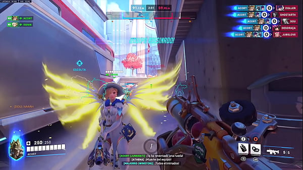 Epica jugada de la partida en overwach con junkrat en servidores de pc 