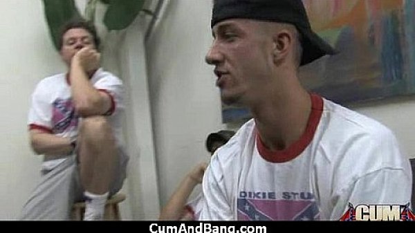 Busty Ebony Whore Gangbanged And Covered In Cum 15 