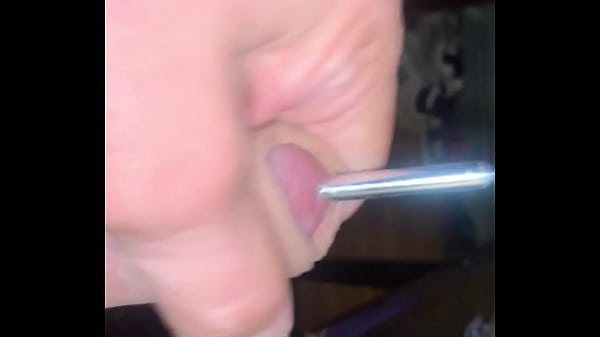 Sounding my cock with_rod