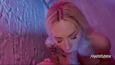 Blonde Angie Lynx Gives A Deepthroat With Xander'_s Thick Dick!