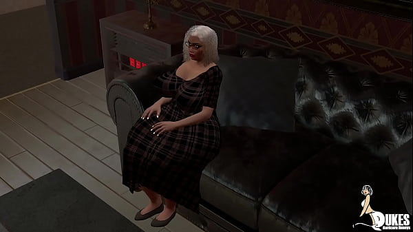 Bbc gets his dick swallowed by a big booty church lady on her living room sofa