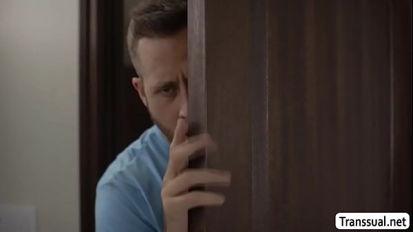 Lovely TS blonde, Tori Easton, flaunts her perfect booty Infront of Joel Someone 