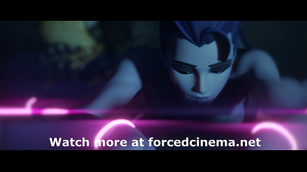 Blue girl fucked on table