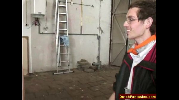 Play MP4 - Dutch Teen With Glasses In Warehouse