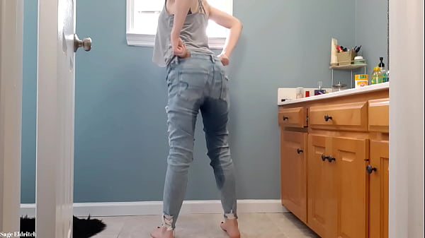 Play MP4 - Sage Eldritch Soaking Her Panties & Ripped Denim Jeans