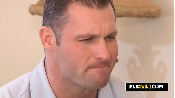 Hot brunette babe is sucking_a big cock in front of_her man!