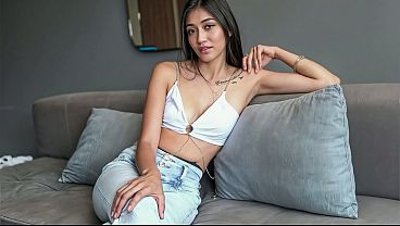 This SKINNY LATINA TEEN said Canada was worth it so I stretched her tight PUSSY on the couch