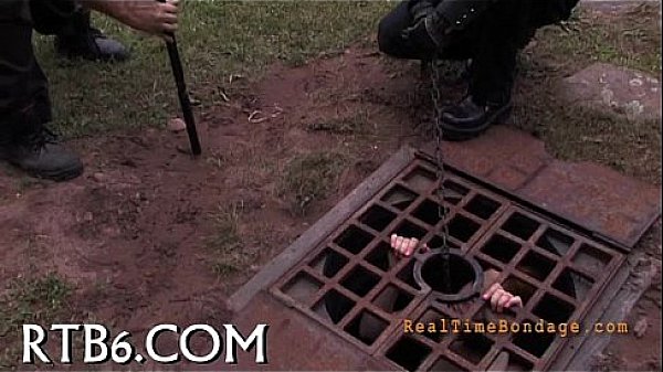 Gal is stripping inside cage 