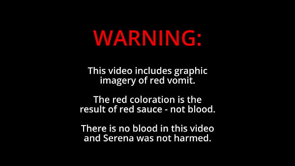 Red puke from deep throat practice 