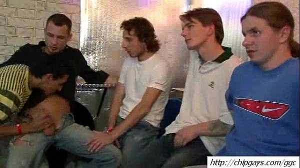 Hardcore anal sex in gay orgy