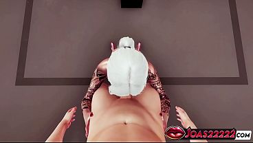 Emma in stockings animation huge cock handjob pov blowjob & deepthroat action with massive cumshot in honey select 2