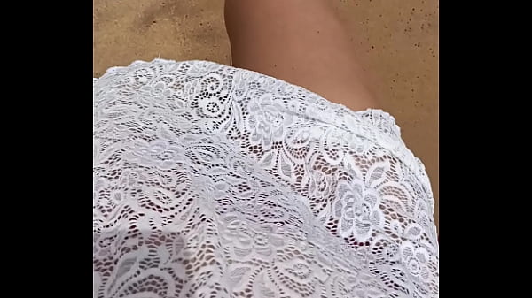 Peeing on the public beach 