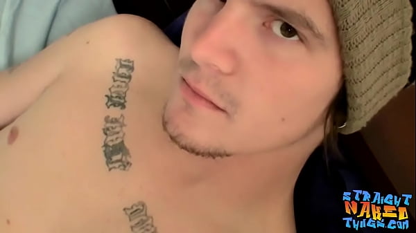 Jerks Off His Dick Hard video: Hung straight thug jerks off his big hard dick and cums solo